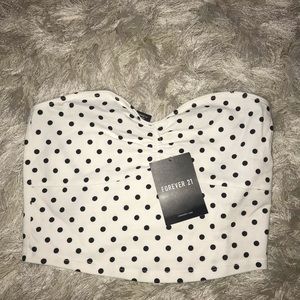 Polka Dot Bandeau Top Size Small
